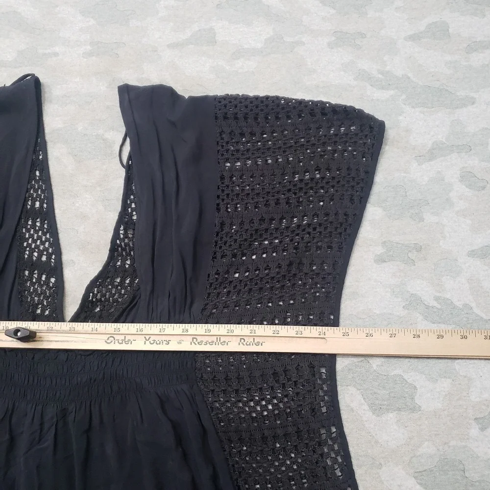 Abercrombie and Fitch Crochet Womens XS/S Black Sleeveless Beach Cover Up